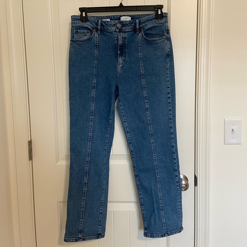LOFT Blue Straight Leg Jeans
